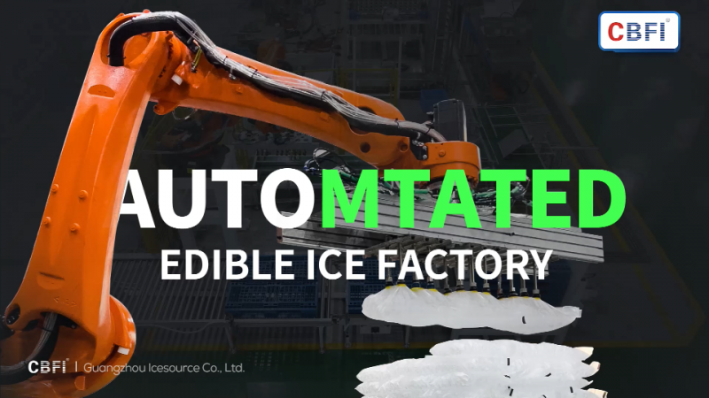 Fabrique automatisée de glace comestible