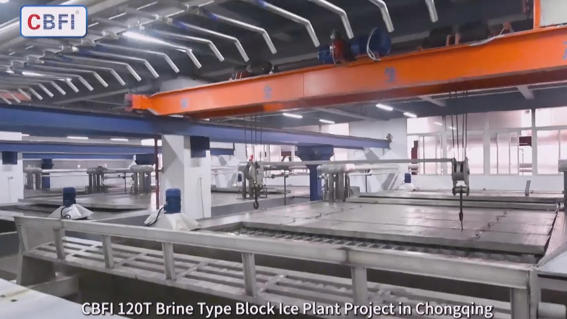 Machine à bloc de glace d’eau salée de 120t à Chongqing
