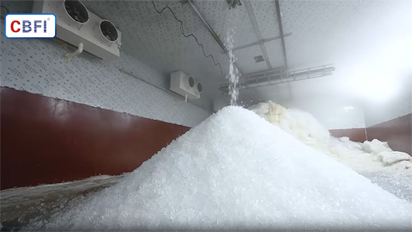 Installation de tubes à glace de 50 tonnes pour applications dans les ports de pêche