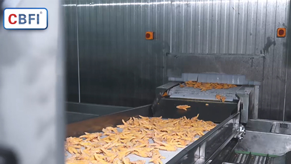 Congélateur rapide à double spirale d'une tonne par heure pour les pattes de poulet