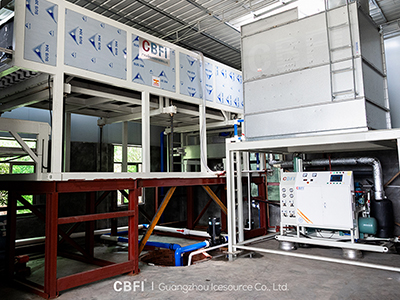 Machine à blocs de glace à refroidissement direct de 10 tonnes pour un client de Huizhou en 2021