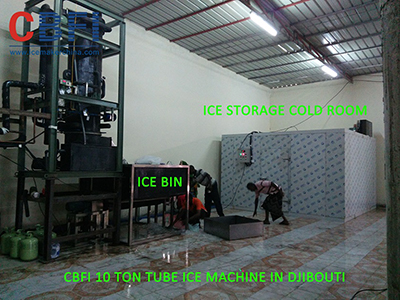 Usine de fabrication de glace en tube de 10 tonnes de CBFI à Djibouti